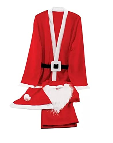 Kit Fantasia Papai Noel Multiart 5 Peças Veludo Tamanho Único Adulto