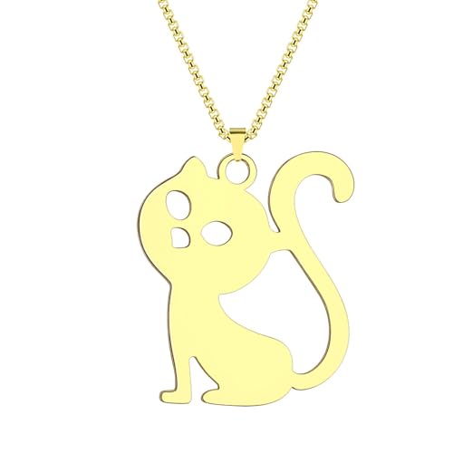 Collier chat pour femme et fille pendentif animal mignon en argent pour les passionnées