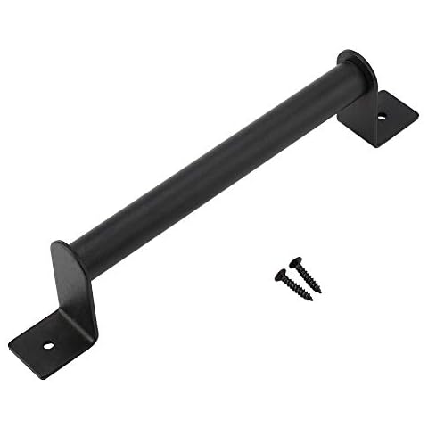 Black Heavy Duty Barn Door Handle Pull Set Carbon Steel Barn Door Hardware with Screws for Sliding Barn Door Closet Wooden Gate Cover