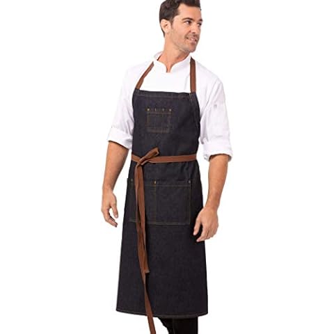 Chef Works AB036-IBL-0 Memphis Indigo Bib Apron, Blue Cover