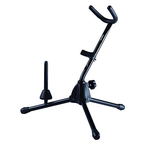 Rayzm Soporte para Saxofón Alto/Tenor con Soporte para Flauta/Clarinete Desmontable. Stand Portátil Graduable para Saxofón Alto, Saxo Tenor, Clarinete y Flauta. Patas Plegables, Fácil de Montar Cover
