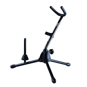 Rayzm Alto/Tenor Saxophone Stand with Detachable Flute/Clarinet Holder, Adjustable Portable Stand for Alto Saxophone…