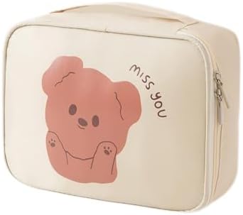 Cryfokt Cartoon Cosmetic Storage Bag with Layered Design for Travel image 4