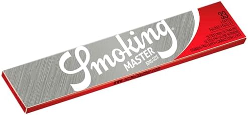Smoking - Silver "Master" Edition Rice King Slim Rolling Papers - Display Case of 50 Booklets with 33 Leaves per Booklet (1650 Total) image 4