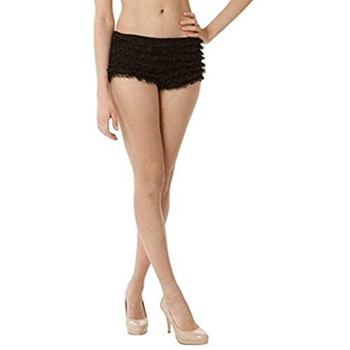 BellaSous Womens Sexy Ruffled Tanga Dance Bloomers for Halloween Costume, Vintage Style, Party wear and Festive Look Crinoline (Black,Medium)