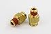 (2) Brass Push-to-Connect Connector, Male - 1/4" x 1/8"