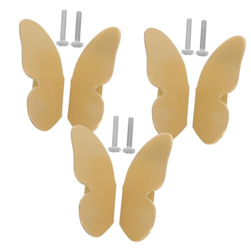 AGFELO 3 ペアアルミ合金製バタフライキャビネットハンドル 対 ヴィンテージ調 引き出し用取っ手 衣類収納家具や食器棚に 耐久性と滑らかな