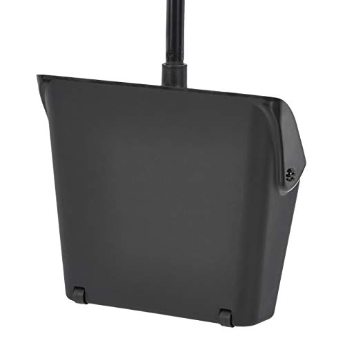 Image of AmazonCommercial Pivoting Upright Lobby Dustpan - 3-Pack, black