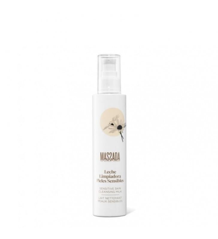 Cleansing Milk for Sensitive Skin – Facial Cleanser with Calendula, Chamomile & Prebiotic – No-Water Formula, 97% Natural – Face Wash for All Skin Types – 6.7 fl oz - Massada