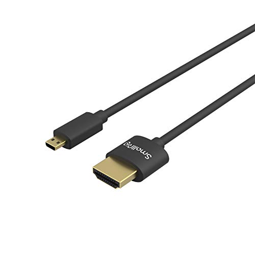 SMALLRIG Cable Micro a , Ultrafino, 35 cm, Súper Flexible,