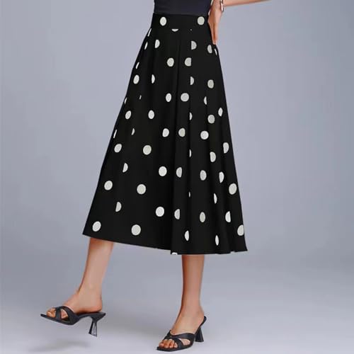 Womens Polka Dot Maxi Long Midi Knee High Loose Fit Skort for Women Skirts 2025 Y2K2
