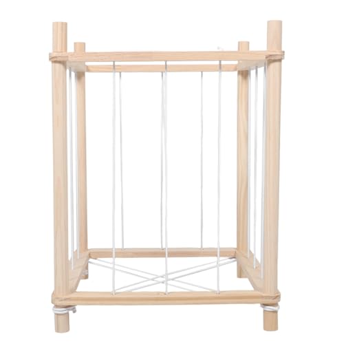 SHOWERORO Almacenamiento de peluches - Zoológico de madera con baúl de juguetes - Almacenamiento vertical de peluches para sala de juegos, sala de estar, guardería y dormitorio (40,6 x 39,5 x 39,5