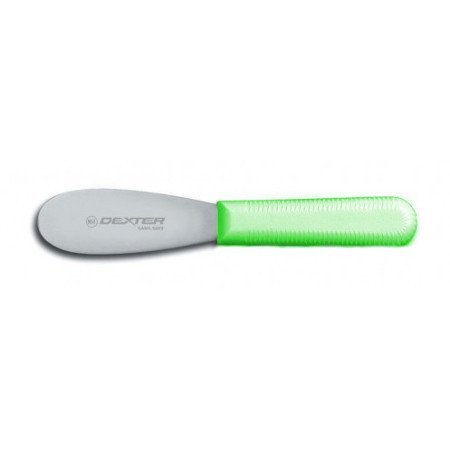 Dexter Russell PS286-8C-PCP Sani-Safe (19703C) Perforated Turner, 8" x 3", Stainless Steel, Offset Blade, Textured, Polypropylene Blue Handle, Perfect Cutlery Packaging, NSF Certified
