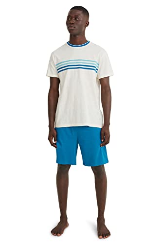 C&A Herren Shorty Set|2er Pack Regular Fit Unifarben|Streifen Baumwolle...