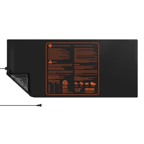 Image of VEVOR 48 inchx 20.75 inch Seedling Heat Mat 1 Pack, MET-Certified, Waterproof, for Indoor Germination, Gardening, Hydroponics, Greenhouse Use