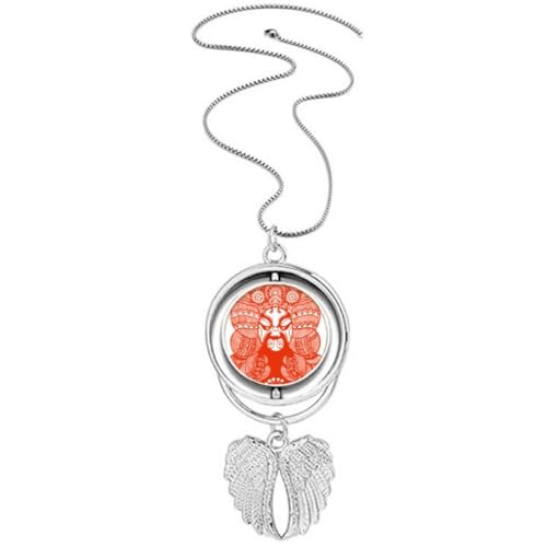 Collier opéra de Pékin en papier découpé parfait pour accessoiriser une tenue de soirée élégante