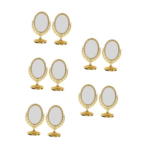 Ciieeo 5 Juegos 5 Juegos De Espejos De Maquillaje Giratorios De Doble Cara Espejos Decorativos para Escritorio Cámara De Pared Espejos Ovalados Dobles Pin De Solapa 2 Piezas * 5