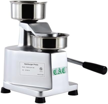 CAC China FPHP-4 Aluminum Burger Patty Press 1/4 lb 4"Dia - 1 set