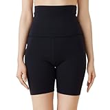 [白鷺ニット] 綿のおなかポンポン 3分丈 腹巻きパンツ レディース スパッツ 年間 お腹生地二重 腹巻付きパンツ M9656L-E (JP, アルファベット, L, 1, ブラック)