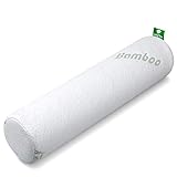 Thera Health Neck Roll Pillow - Viscose of Bamboo Tube Pillow w/ Washable Cover - Memory Foam Cylinder Pillows for Spine Discomfort, Yoga, Bed - Bolster Pillow & ﻿Travel Pillow