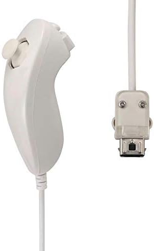 Remote and Nunchuk Nunchuck Controller for Wii U Console(White and White，2 Packs)