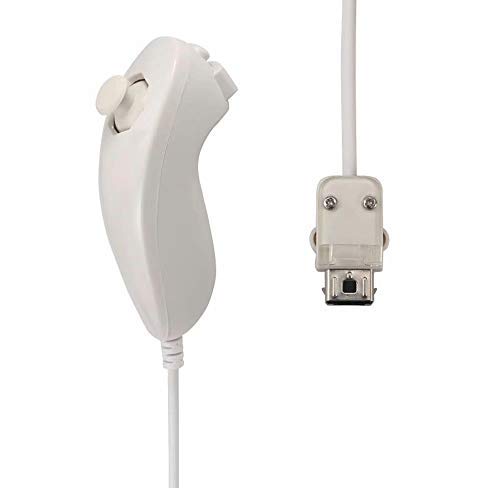 Poulep 2 Packs Gesture Controller And Nunchuck Joystick With Silicone Case For Wii Wii U Gamepad Console (Pink And White) #TOP6