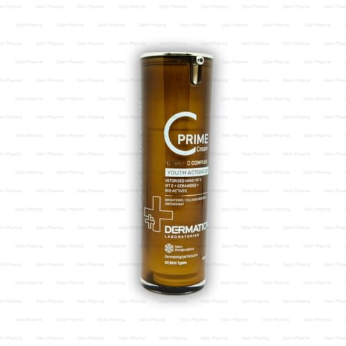 Image of Dermatica C Prime Cream | Vitamin C Complex Youth Activator | With Nano Vitamin C, Vitamin E, Ceramides & Bio-Actives | For Radiant, Youthful Skin | 30ml