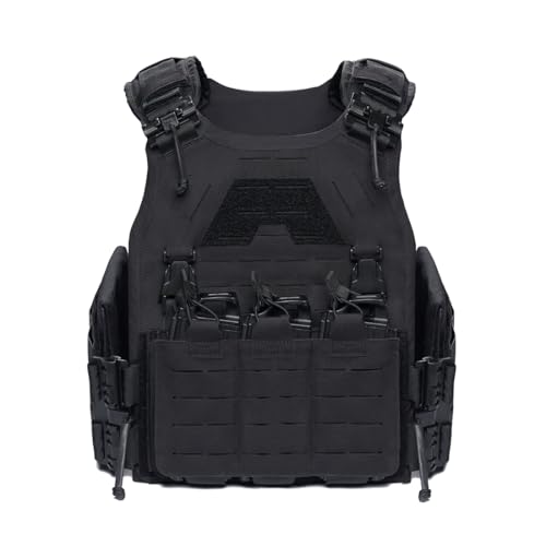 TechnixLabz Porte Plaques, TACOWL ALFA Gilet Tactique à Changement Rapide avec Sangle Molle pour Les Jeux Airsoft