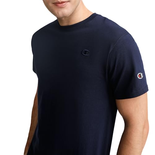 Champion Men's Classic Short Sleeve T-Shirt, Standard Fit, Available in Regular and Big & Tall, Navy-C Logo, 4X-Large3
