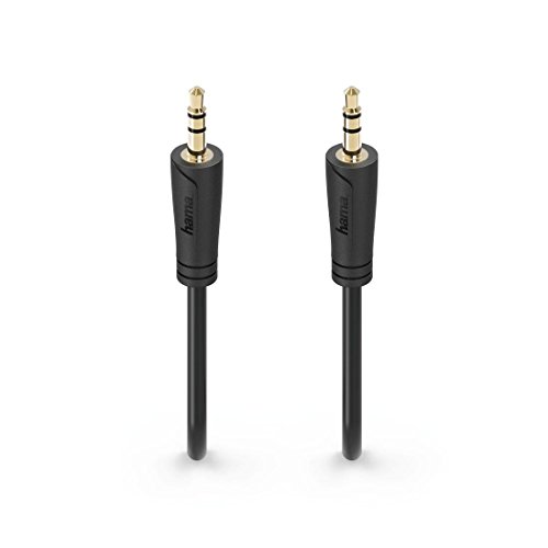 Hama 00181504 Klinkenstecker Kabel 3.5mm flexible SL. 0,5m, schwarz