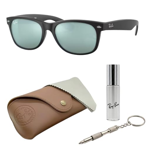 Image of Ray-Ban RB2132 NEW WAYFARER FLASH Square Shaped Sunglasses for Men & Women with Official RAYBAN Eyewear Kit