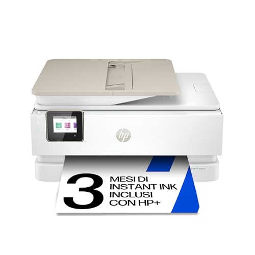 HP Envy Inspire 7920e 242Q0B, Stampante Multifunzione a Getto d'Inchiostro A4 a Colori, Fronte/Retro Automatico, 22 ppm, Wi-Fi, 3 Mesi di Inchiostro Instant Ink Inclusi, Bianca