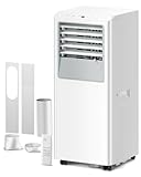 Energlow 10000 BTU Portable Air Conditioner, 5-in-1 Cools 450 Sq.Ft, Quiet AC Unit with Fan & Dehumidifier, LED Display, Remote, 24H Timer, Window Kit, for Bedroom/Office/Dorms/Apartment