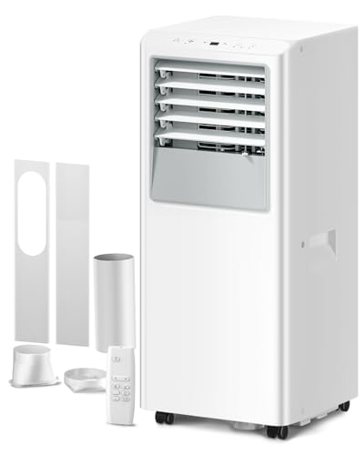 Image of Energlow 10000 BTU Portable Air Conditioner, 5-in-1 Cools 450 Sq.Ft, Quiet AC Unit with Fan & Dehumidifier, LED Display, Remote, 24H Timer, Window Kit, for Bedroom/Office/Dorms/Apartment