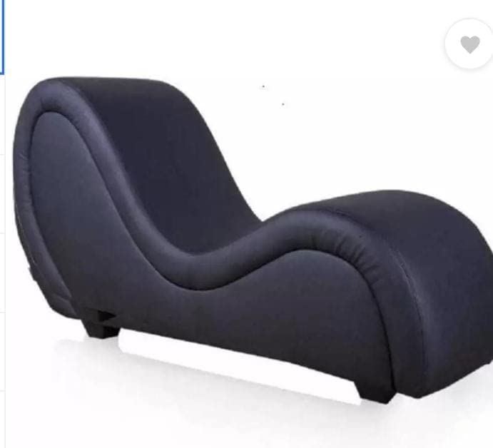 Image of SOUL CRAFT Sheesham Wood Leatherate Tantric Chair, Yoga Chair, Sofa Modern Lounge,Relaxing Chair, loveseats