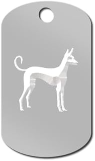 Ibizan Engraved Keychain/GI Tag Mister Petlife v2 Hound Silver