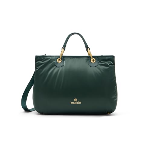 Nylon effetto seta imbottito ultra raffinato: Il tessuto in nylon effetto seta con imbottitura in ovatta sintetica dona alla borsa un aspetto ovattato, morbido e sofisticato, perfetto per ogni stagione.