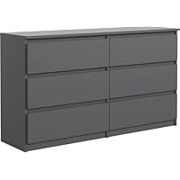Ladekast ODENSE 3 lades warm eiken kleur/zwart Ladekast ODENSE 3 lades warm eiken kleur/zwart