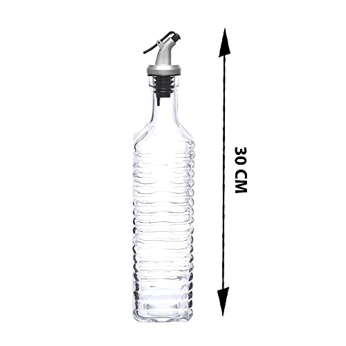Image of Cutting EDGE Glass Oil Pourer /Dispenser with Leak-Proof Cap (Transparent, 500ml)