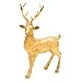 Produktbild Dekohelden24 Keramik Dekofigur, Moderne Deko-Statue, Landhaus-Skulptur als Hirsch in Gold - Glitzer, stehend, L/B/H: 19 x 9 x 28cm
