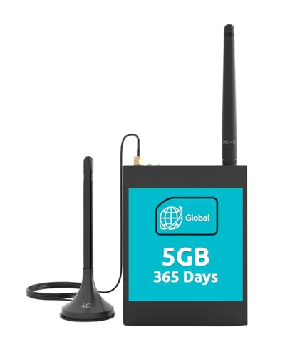 Image of LINOVISION Industrial Global 4G LTE Cellular Router with Pre-Loaded Data Plan - 5GB 365 Days, Virtual SIM Router Supports Plug-n-Play, RS232 /RS485, MQTT, Global Coverage and Pay as You Go