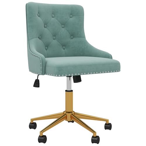 Westice Velvet Desk Chairs, Upholstered Swivel Comfy Makeup Vanit...