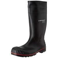 Dunlop Acifort Heavy Duty - Unisex Knee High Full Safety Waterproof Work Boots, Black, S5 Rated Antistatic and Slip Resistant PVC Wellies with Steel Toecap for Outdoor and Industrial Use - EU40, UK6.5