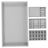 Photo Gallery smasolo 4 pezzi vassoi multi scomparto per gioielli da scrivania organizer portaorecchini bracciali e contenitore estetico per accessori con design e colore grigio Photo Gallery smasolo 4 pezzi vassoi multi scomparto per gioielli da scrivania organizer portaorecchini bracciali e contenitore estetico per accessori con design e colore grigio