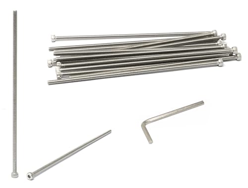 Image of iexcell 20 Pcs M4 x 150mm Thread Pitch 0.7 mm Stainless Steel 304 Hex Socket Head Cap Screws Bolts Kit