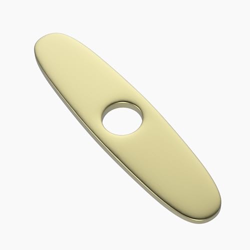 Lefton 10" Sink Cover Plate for 1 or 3 Hole Bathroom or Kitchen Faucet, FCP2201-6 (Brushed Gold)