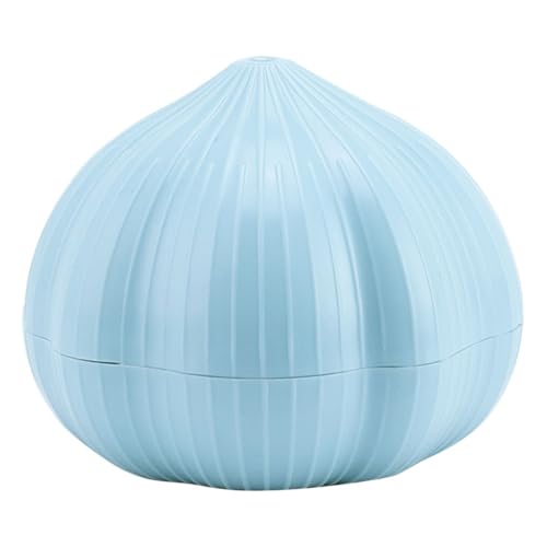 PRETYZOOM Presse-Ail Manuel Rotatif Cuisine et Maison Hachoir à Ail Poivrons et Gingembre Outil Compact en Plastique Bleu Clair Facile à Utiliser pour Purée et Broyage Rapide
