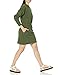 Amazon Essentials Women's Waisted Sweatshirt Dress (Available in Plus Size), Dark Olive, Large