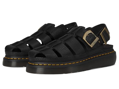 Dr. Martens メンズ レンリー フィッシャーマンサンダル, ブラック, 14