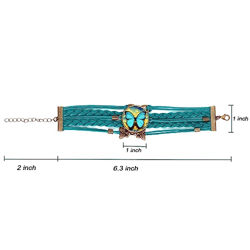 Image of Boho Sunflower Gifts Sunflower Leather Bohemian Bracelet Birthday Gifts for Women Teens Granddaughter Wife Daughter Mom Friendship Bracelets for Her